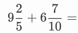 Work with mixed numbers